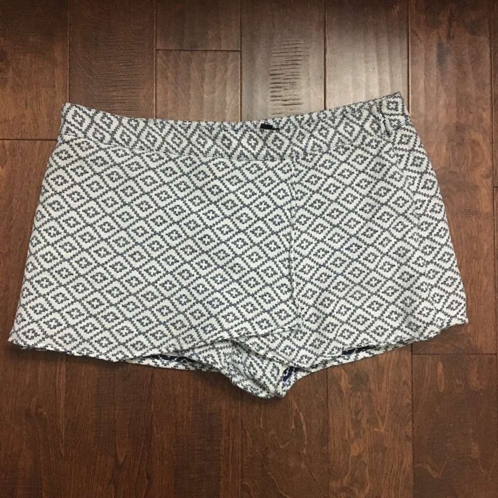 Blue and white cotton style skort